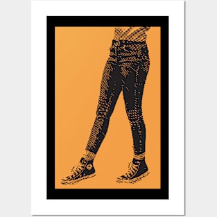 Sneakers Girl Posters and Art